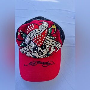 Christian Audigier Red Mesh Cap